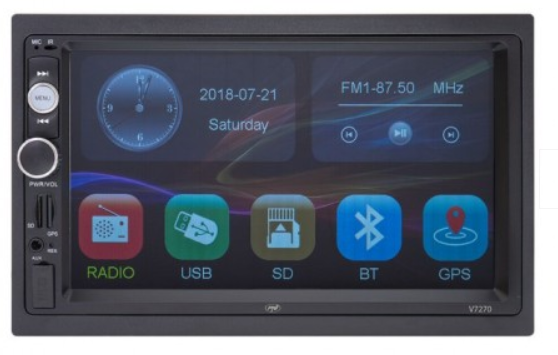 Navigatie multimedia PNI V7270 2 DIN cu GPS MP5, Bluetooth, Mirror Link